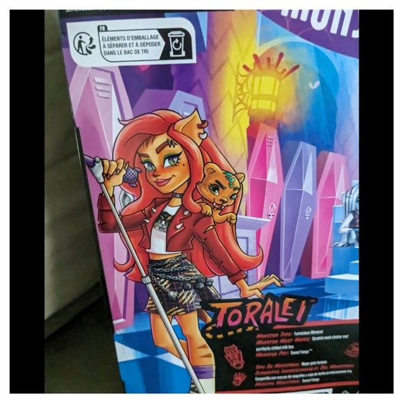 Monster High G3 TORALEI STRIPE Doll with Pet Sweet Fangs & Accessories 2022 New - Picture 6 of 13